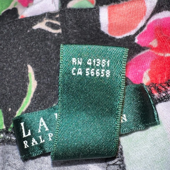 Lauren Ralph Lauren~1X; Multi color, Floral, Wide-leg stretchy pants - Picture 6 of 7
